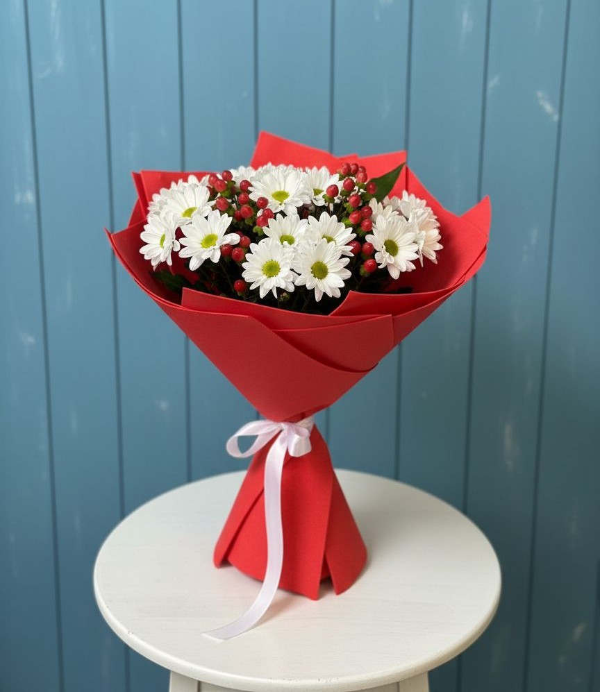 Букет цветов из: Хризантемы в Высоцком