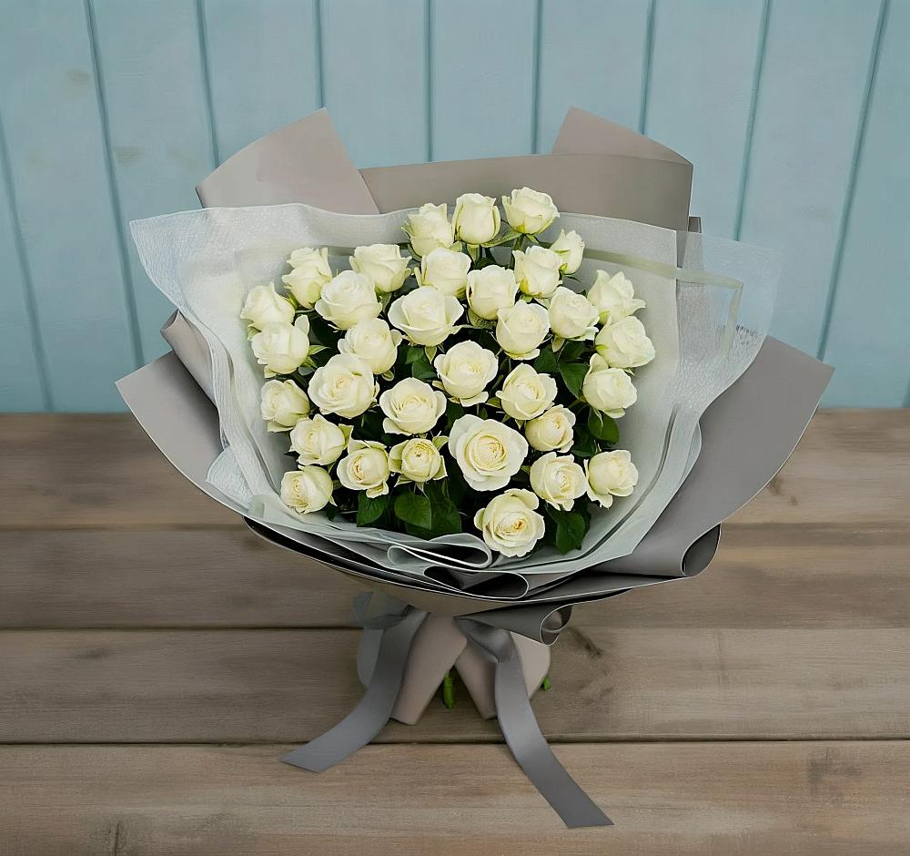 Букет Белоснежная нежность в Высоцком