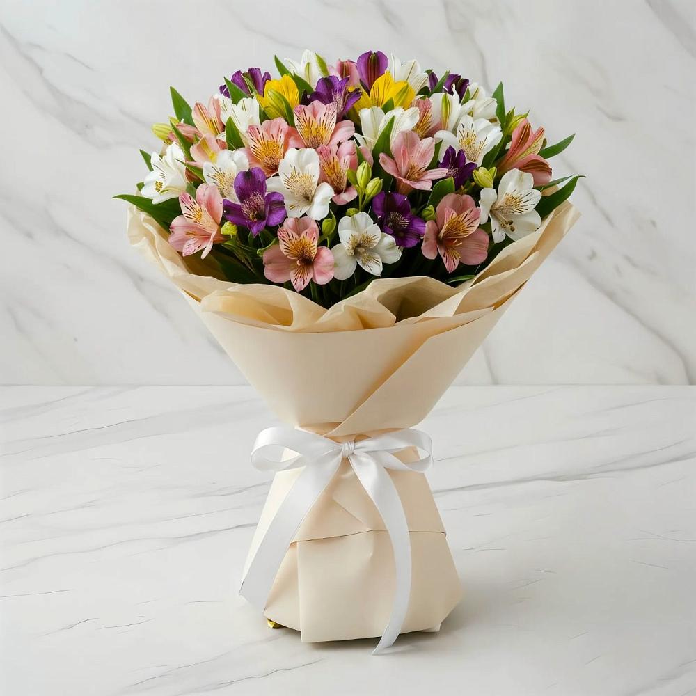 Букет цветов из: Альстромерии в Высоцком