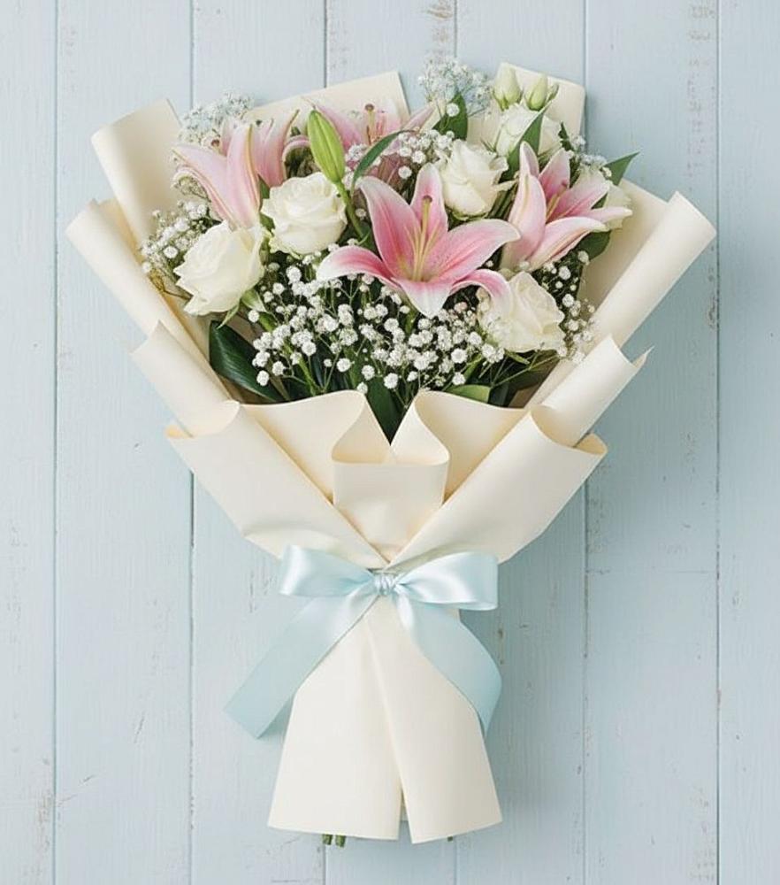 Букет цветов из: Лилии в Высоцком