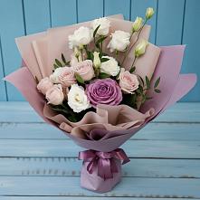 Букет цветов из:  Розы и Лизиантусы #REPLACE_PRED# Высоцком