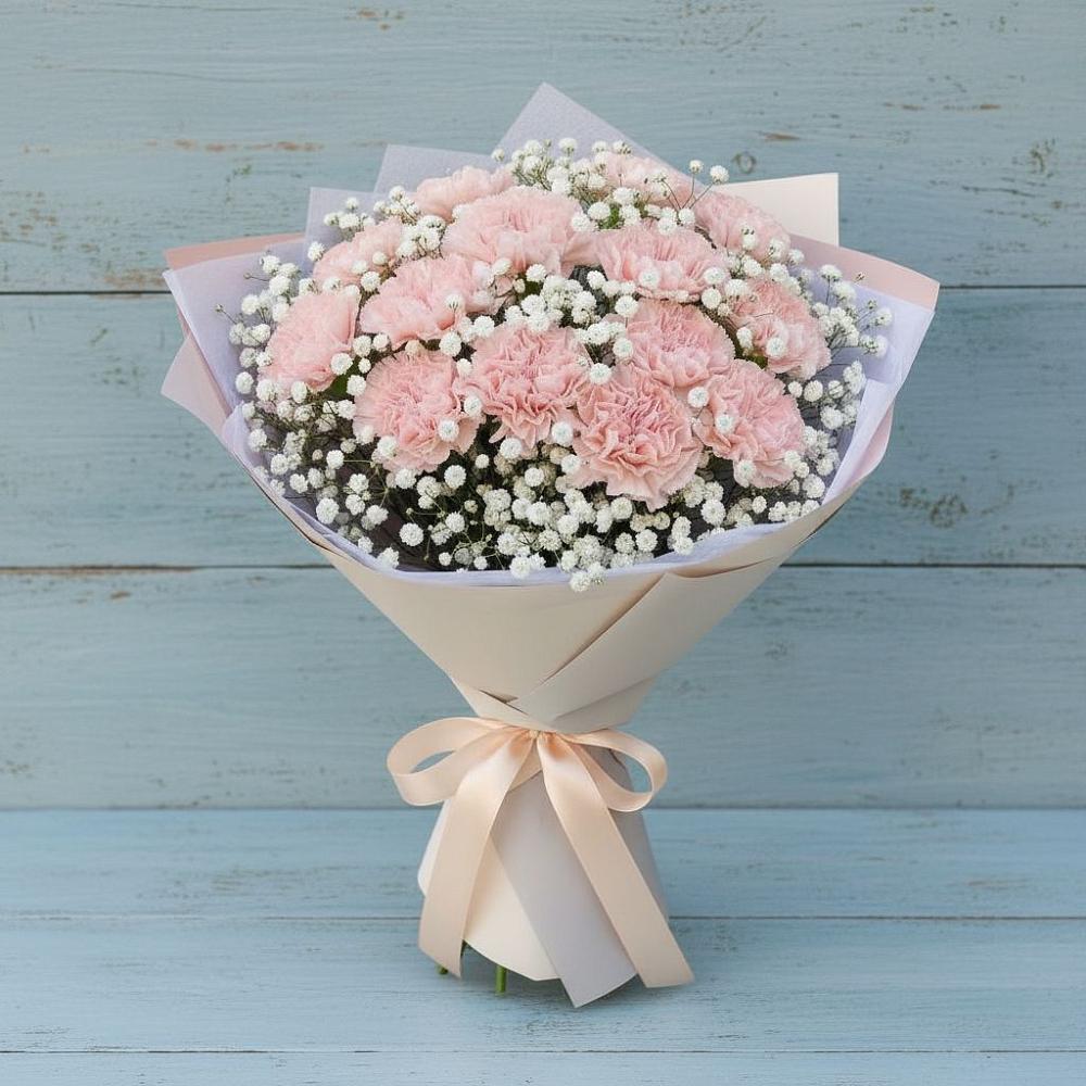 Букет цветов из: Гвоздики в Высоцком