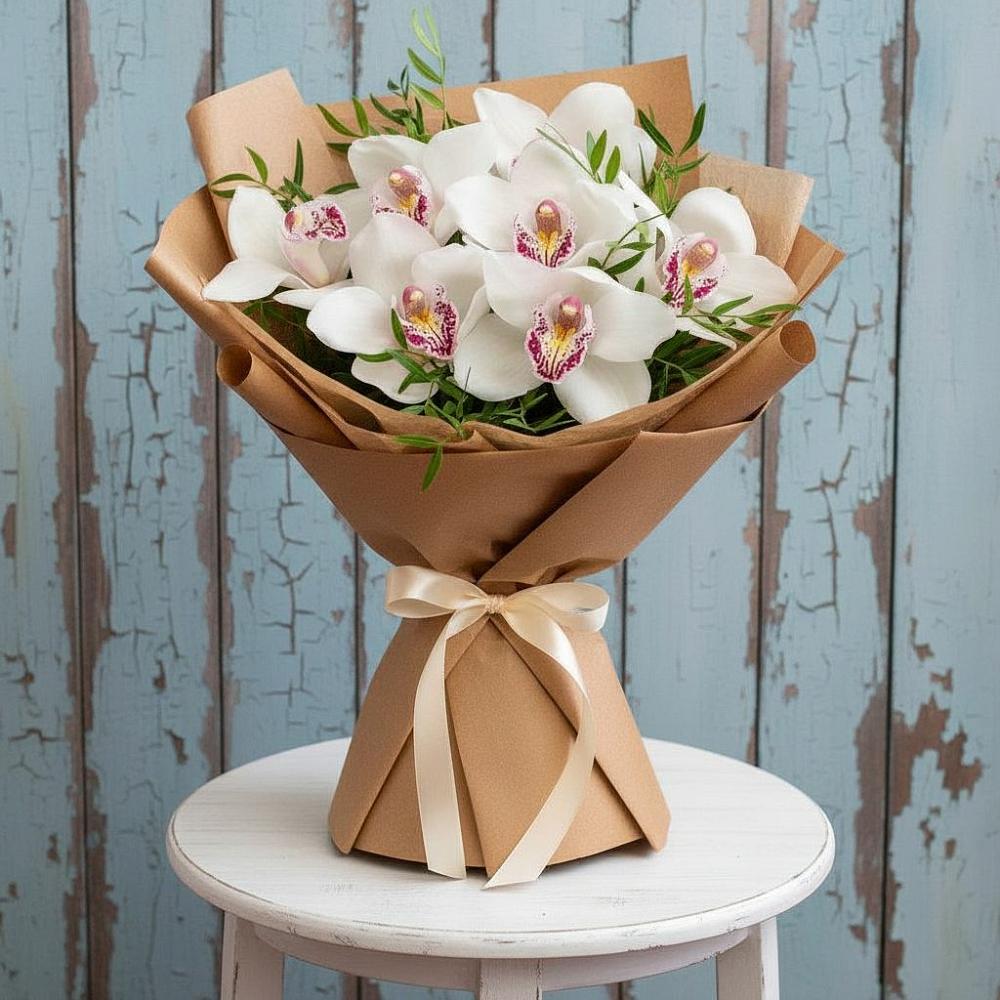 Букет цветов из: Орхидеи и Розы в Высоцком