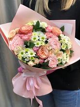 Букет цветов из:  Гвоздики, Розы и Хризантемы #REPLACE_PRED# Высоцком