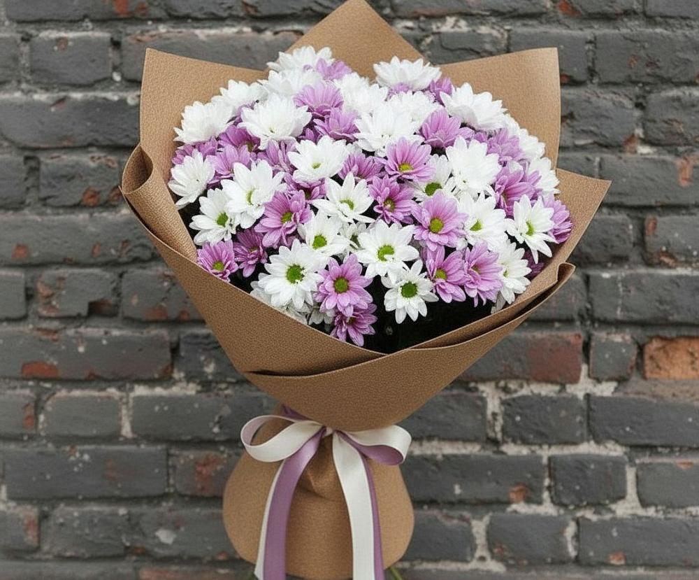 Букет цветов из: Хризантемы в Высоцком