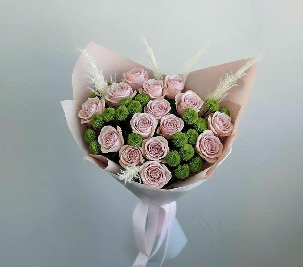 Букет цветов из: Розы и Хризантемы в Высоцком