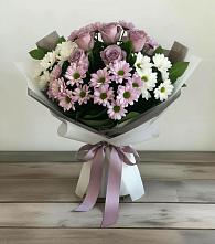 Букет цветов из:  Хризантемы и Розы в Высоцком