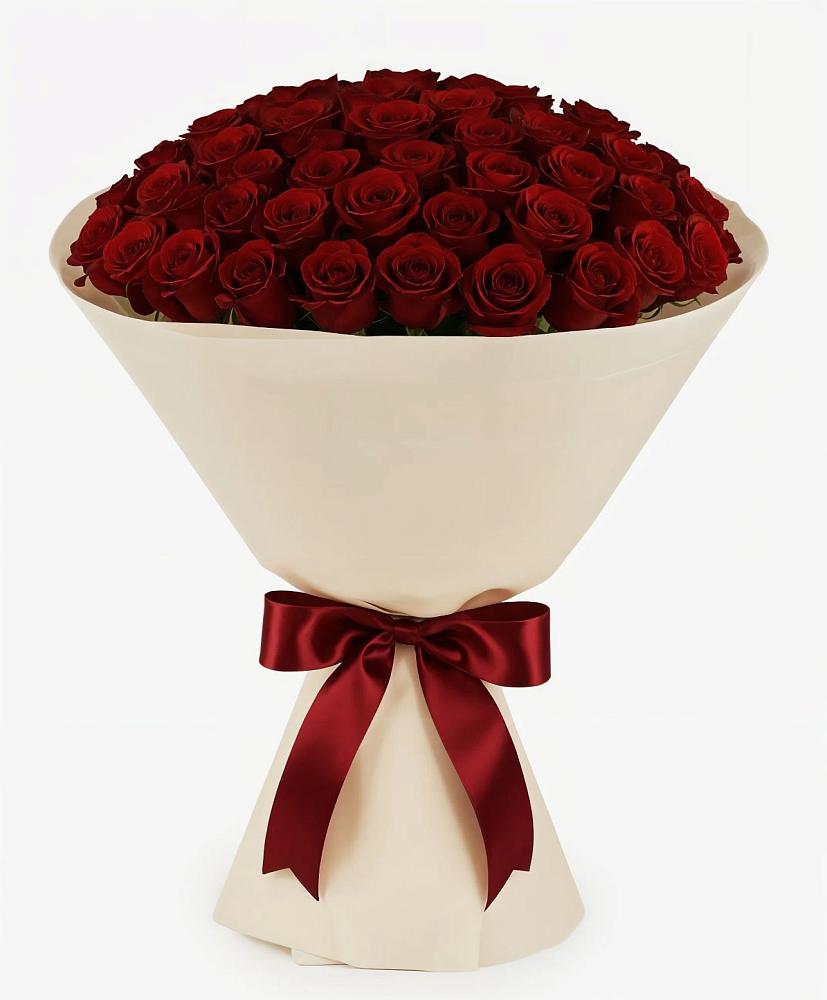 Букет 101 Бордовая роза Блэк Бакарра в Высоцком