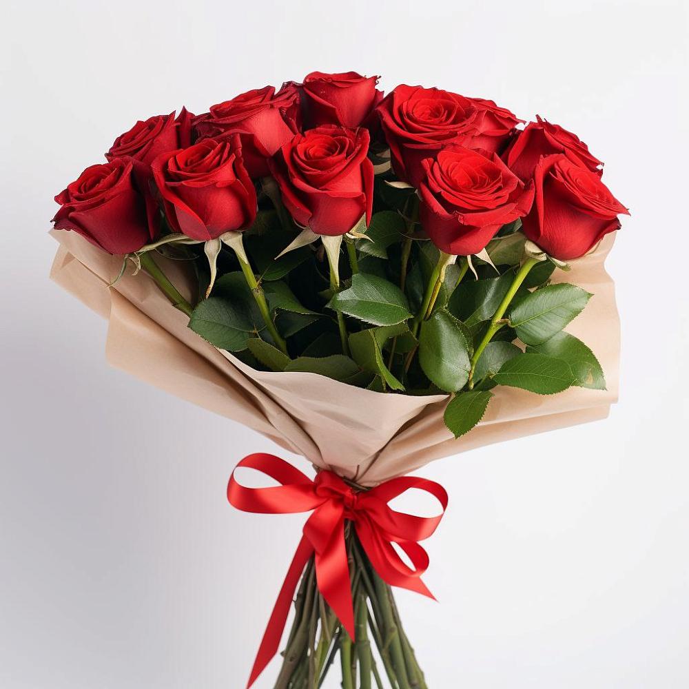 Букет 11 Красных роз Эдлесс Лав в Высоцком