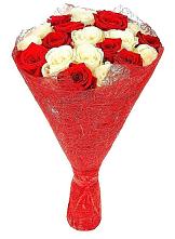 Букет Микс из красных и белых роз #REPLACE_PRED# Высоцком